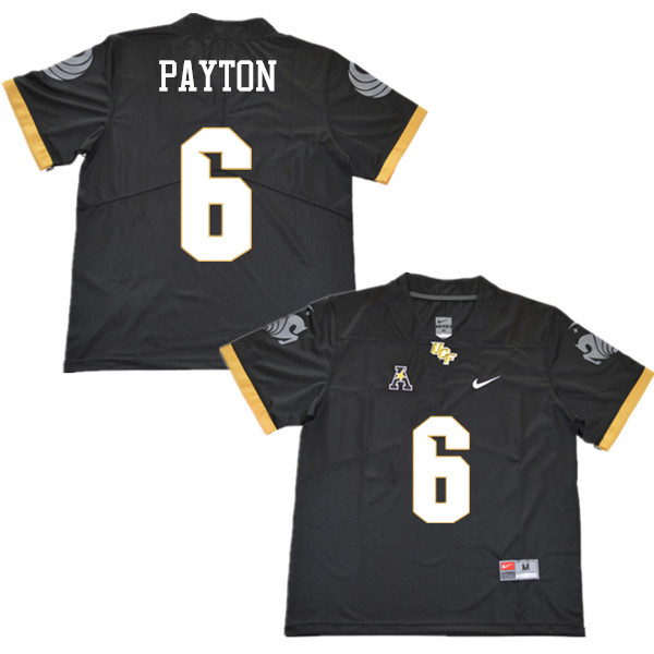 Men #6 Tristan Payton UCF Knights College Football Jerseys Sale-Black